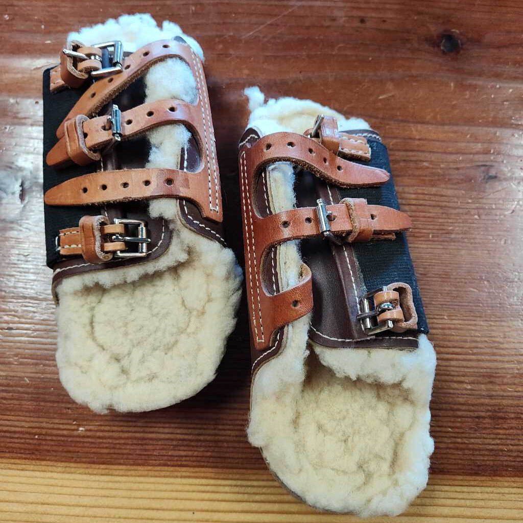 Natural Fleece/ leather