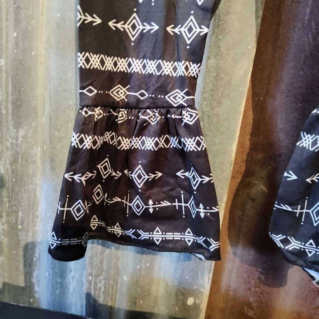 Bell Bottoms Aztec- Black