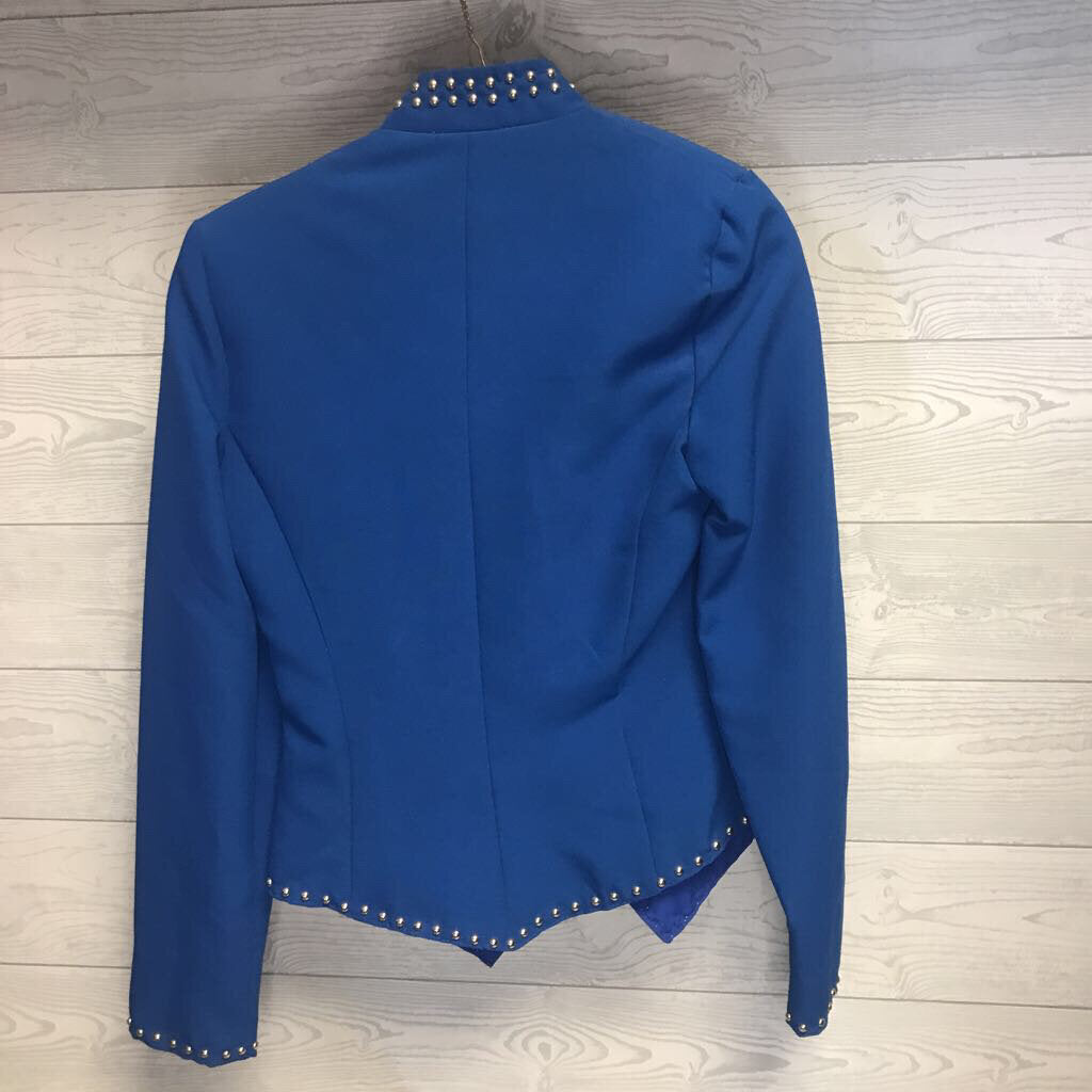 Western Show Blue W/ Silver Dots