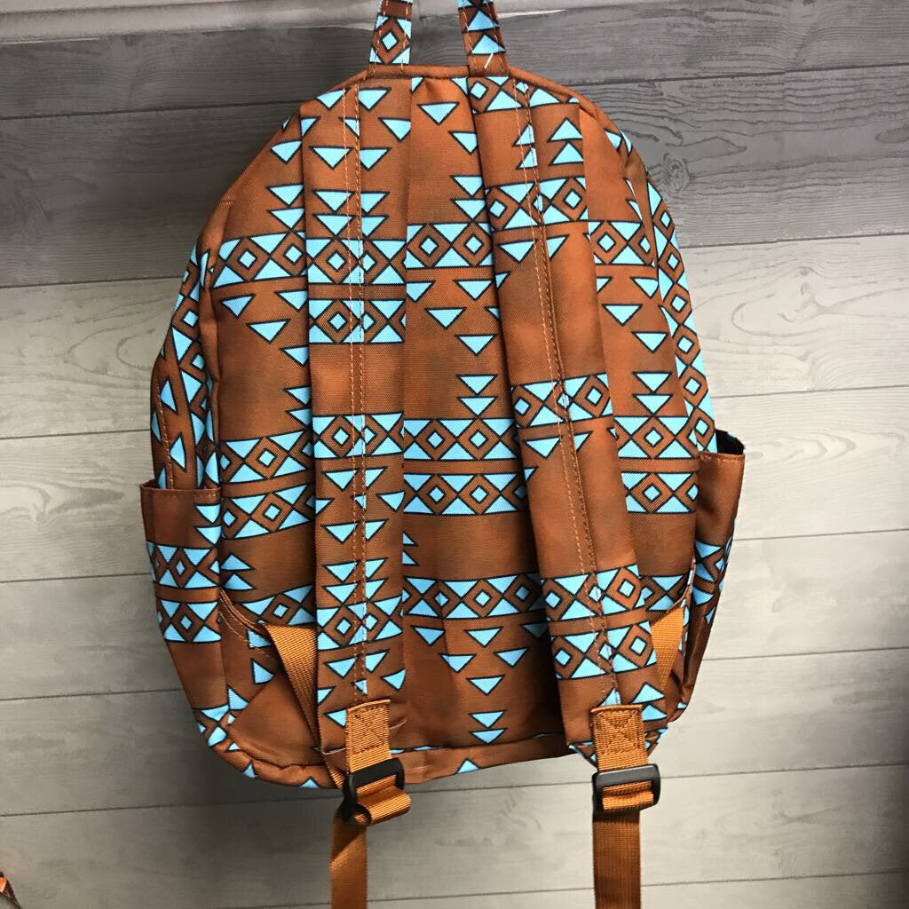 Backpack Cow Skull And Aztec