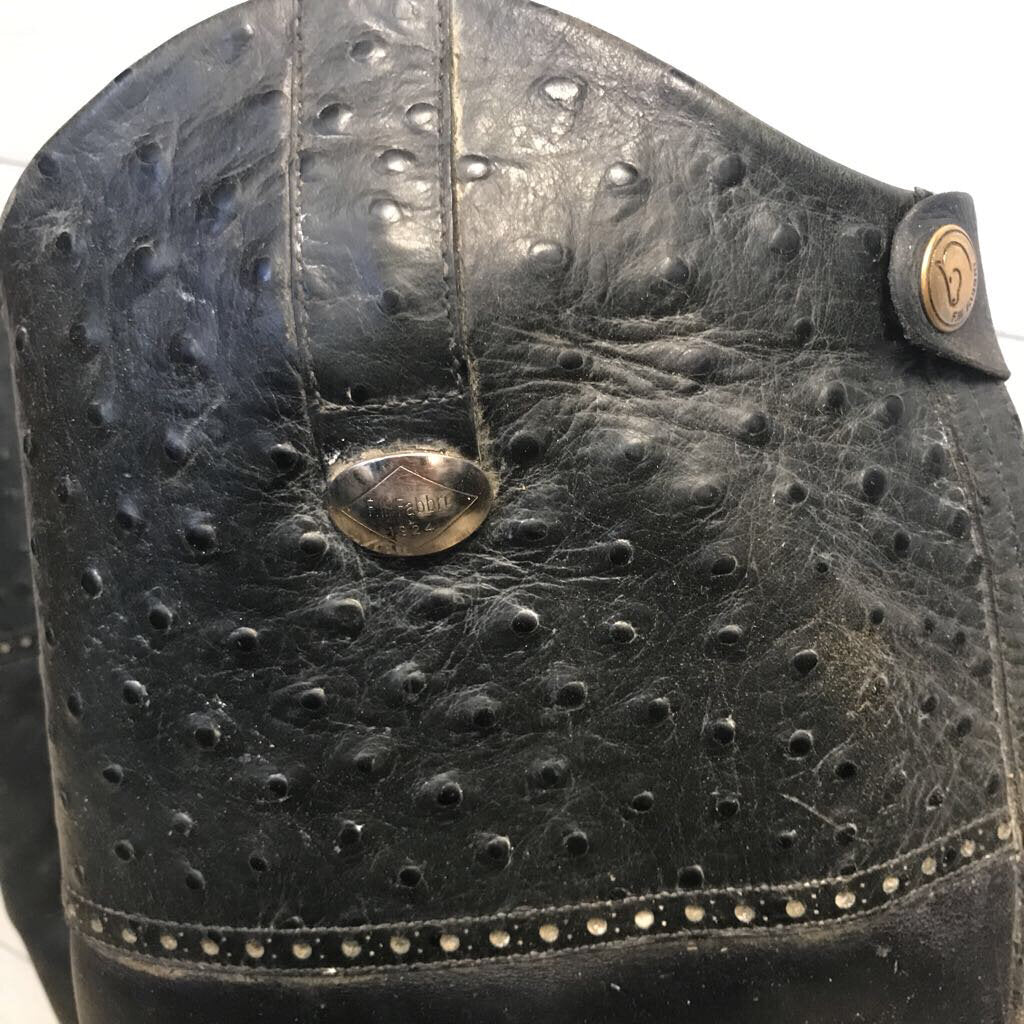 Dress boots- with toe cap-Ostrich tops- custom