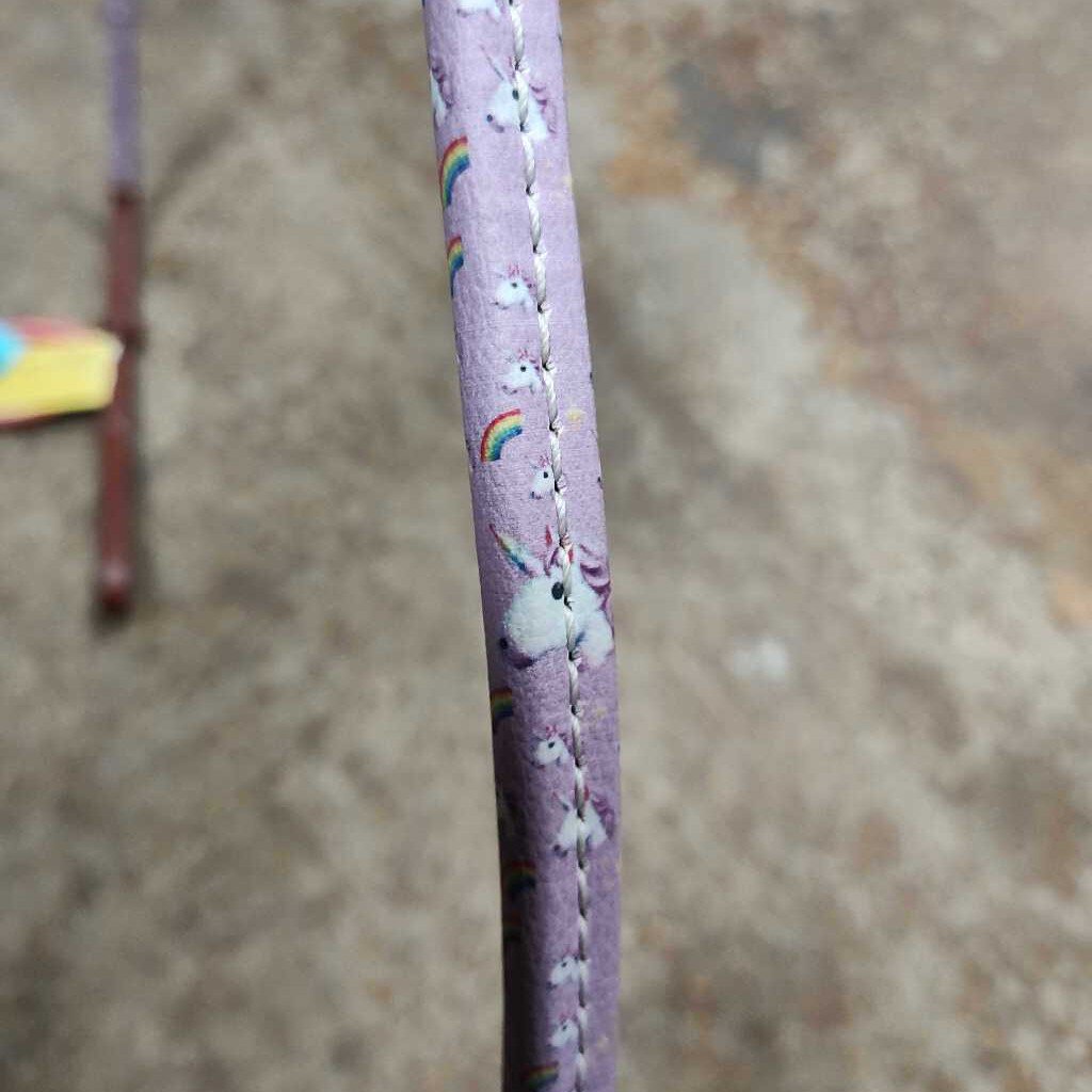 Leather over under Rainbow/unicorn