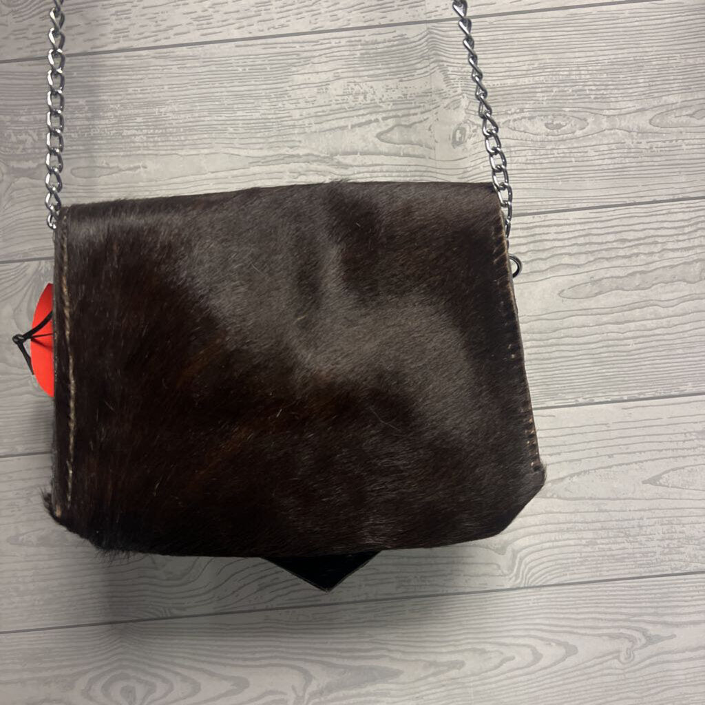 Cow hide cross body purse