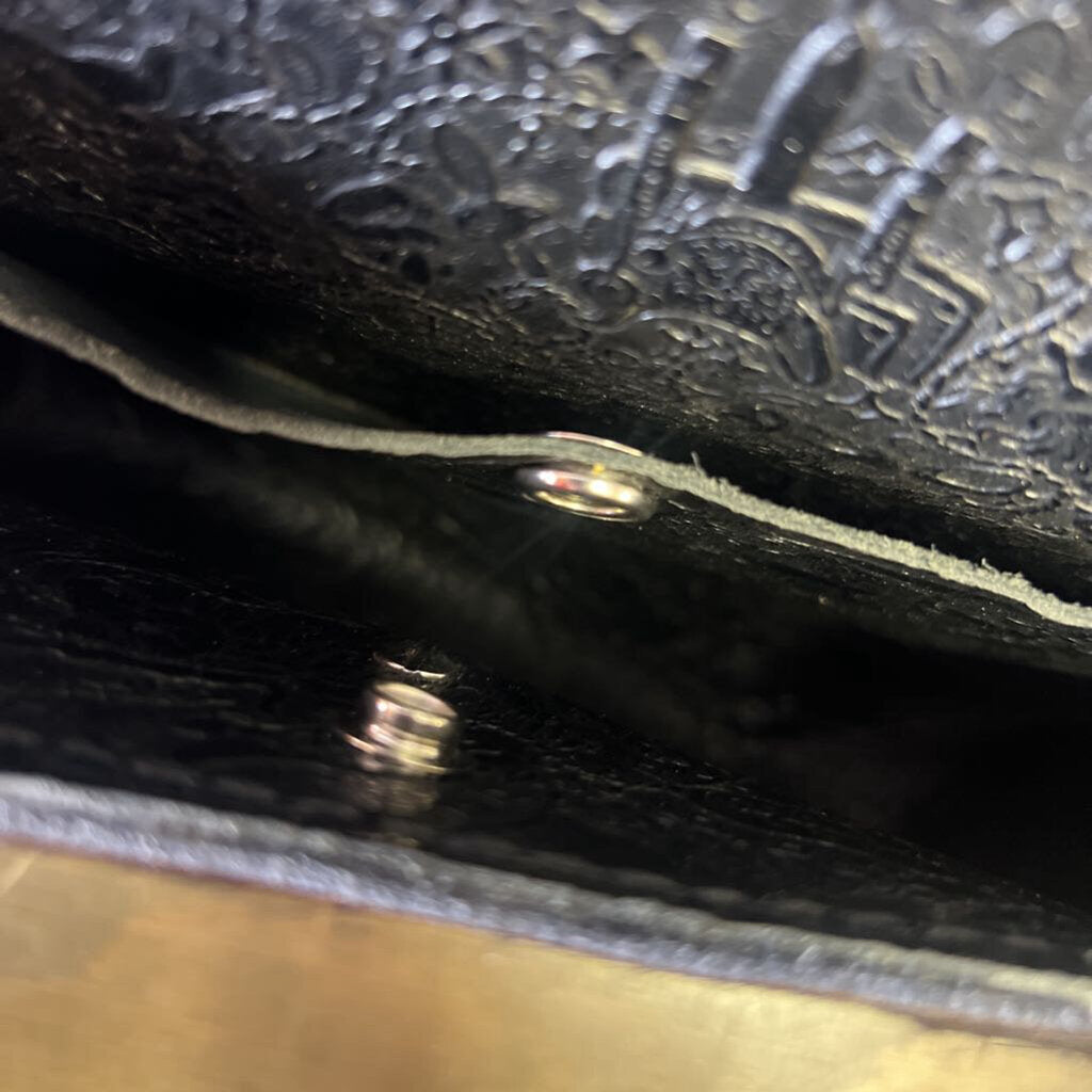 Cow hide cross body purse