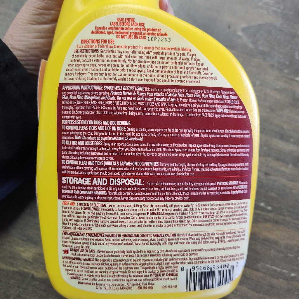 Equine Fly and Mosquito Spray