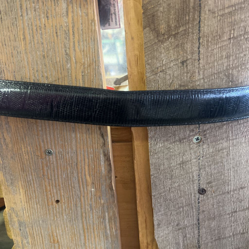 Leather belt- snake stamp