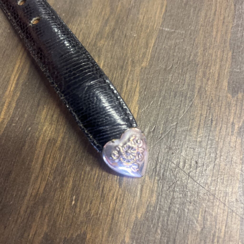Leather belt- snake stamp
