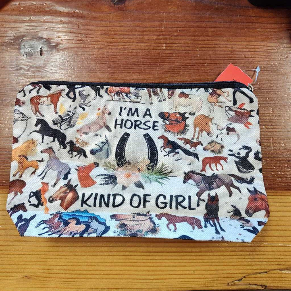 Zipper pouch"im a horse kinda girl"