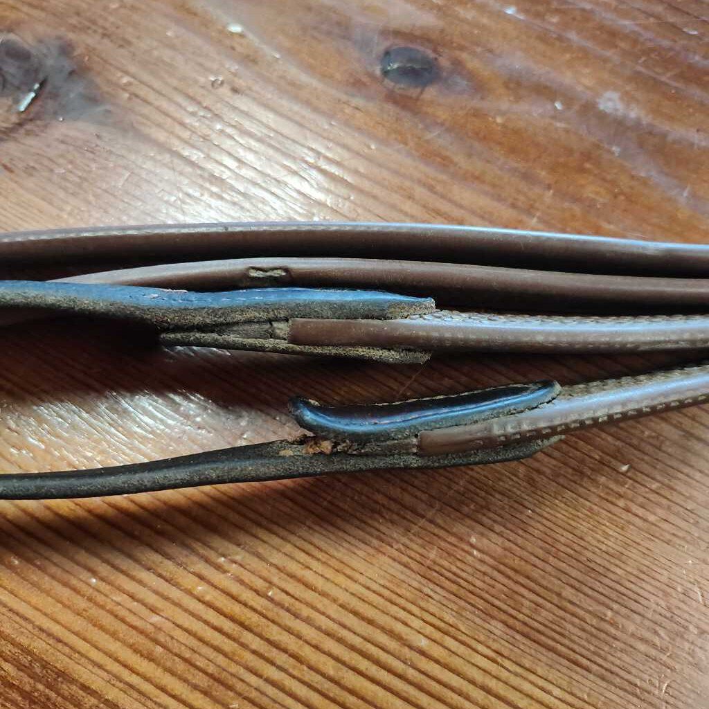 leather and rubber- used