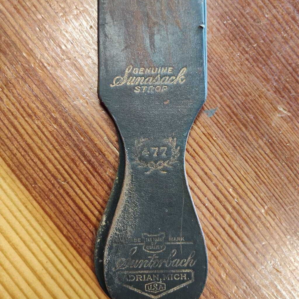 Knife sharpening leather