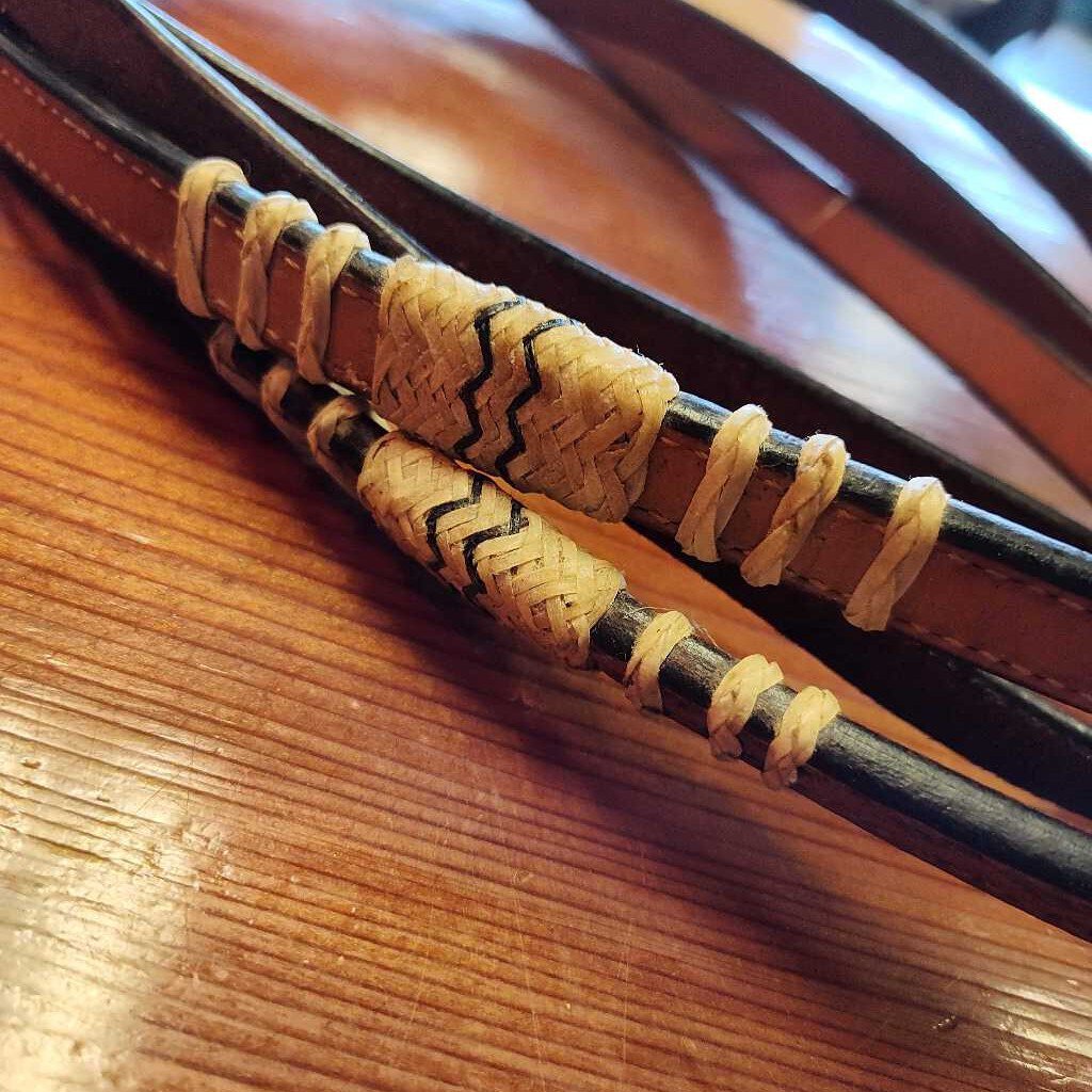 Leather with rawhide details
