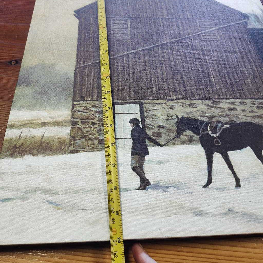 Printenglish rider vintage barn