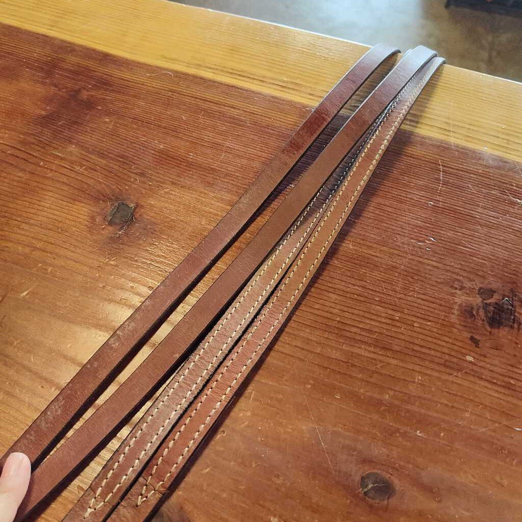 Leather split reins
