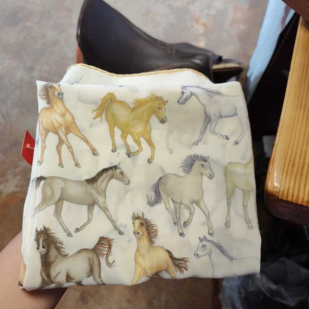 Silk- print with horses