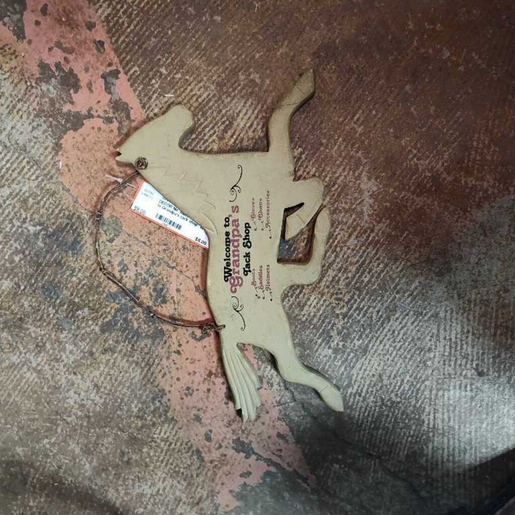 "Welcome to Grandpa's tack shop"