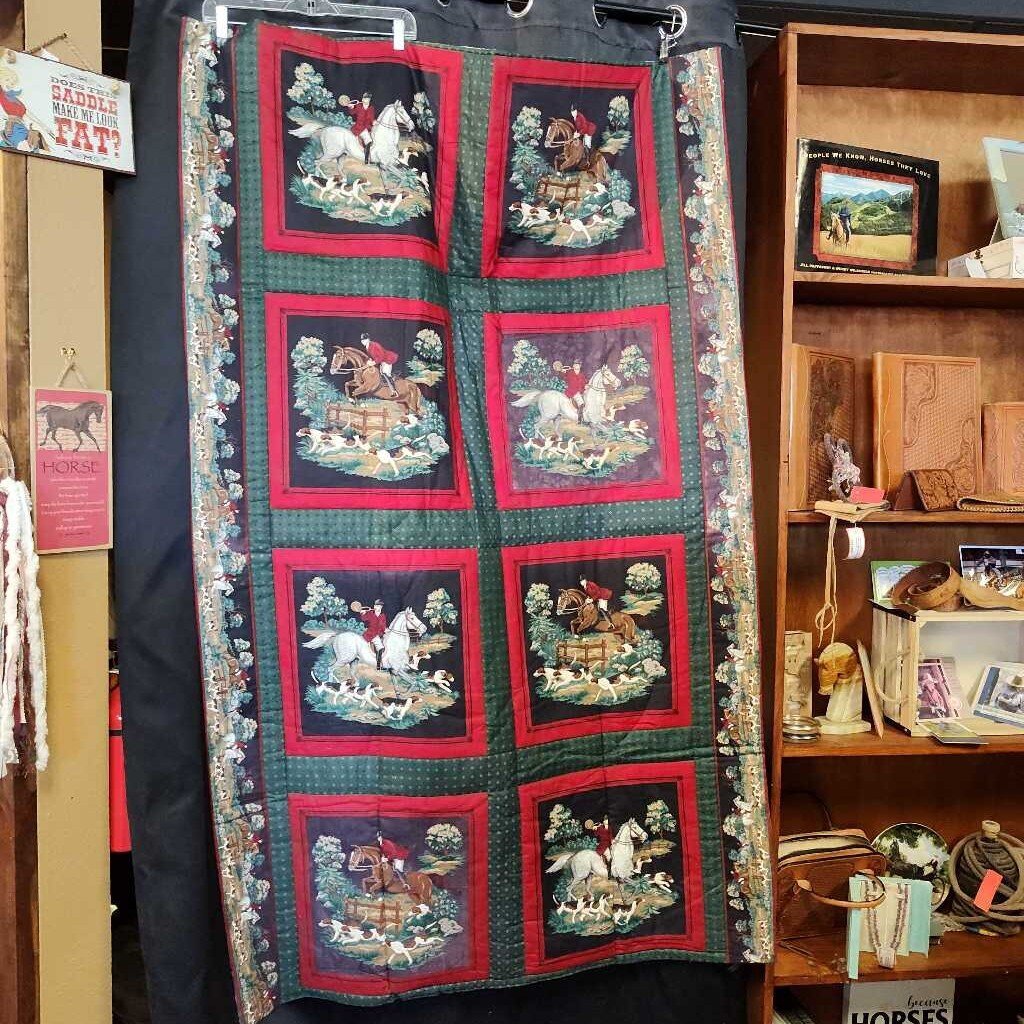 Fox Hunt theme blanket/ quilt