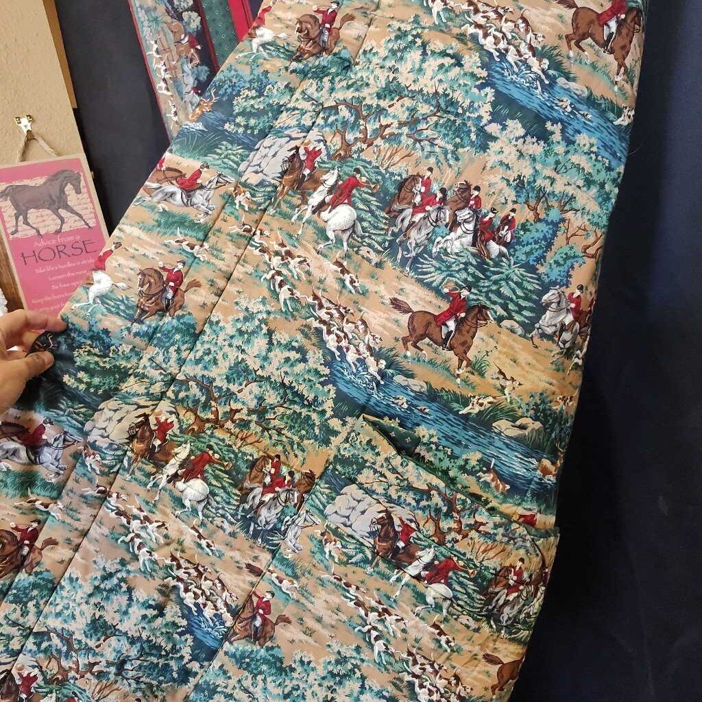 Fox Hunt theme blanket/ quilt