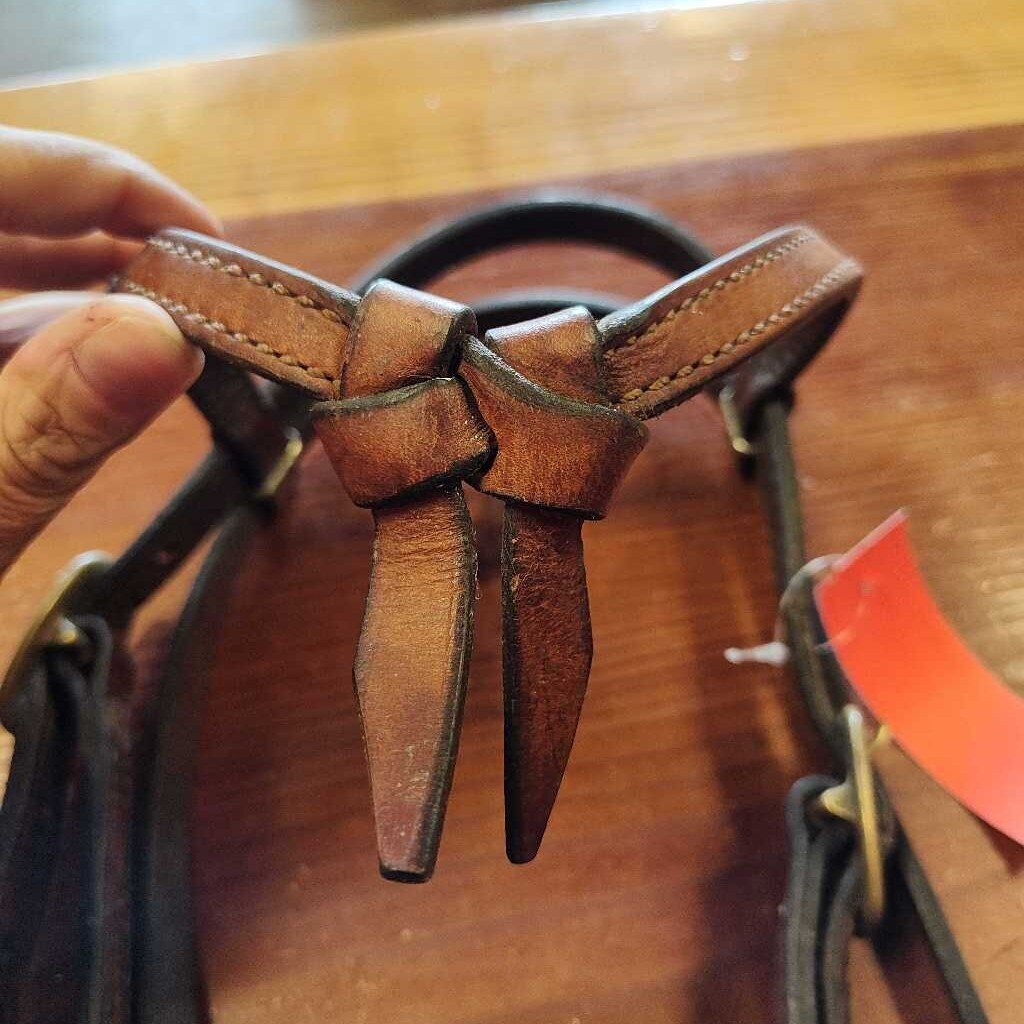 Leather knotted browband