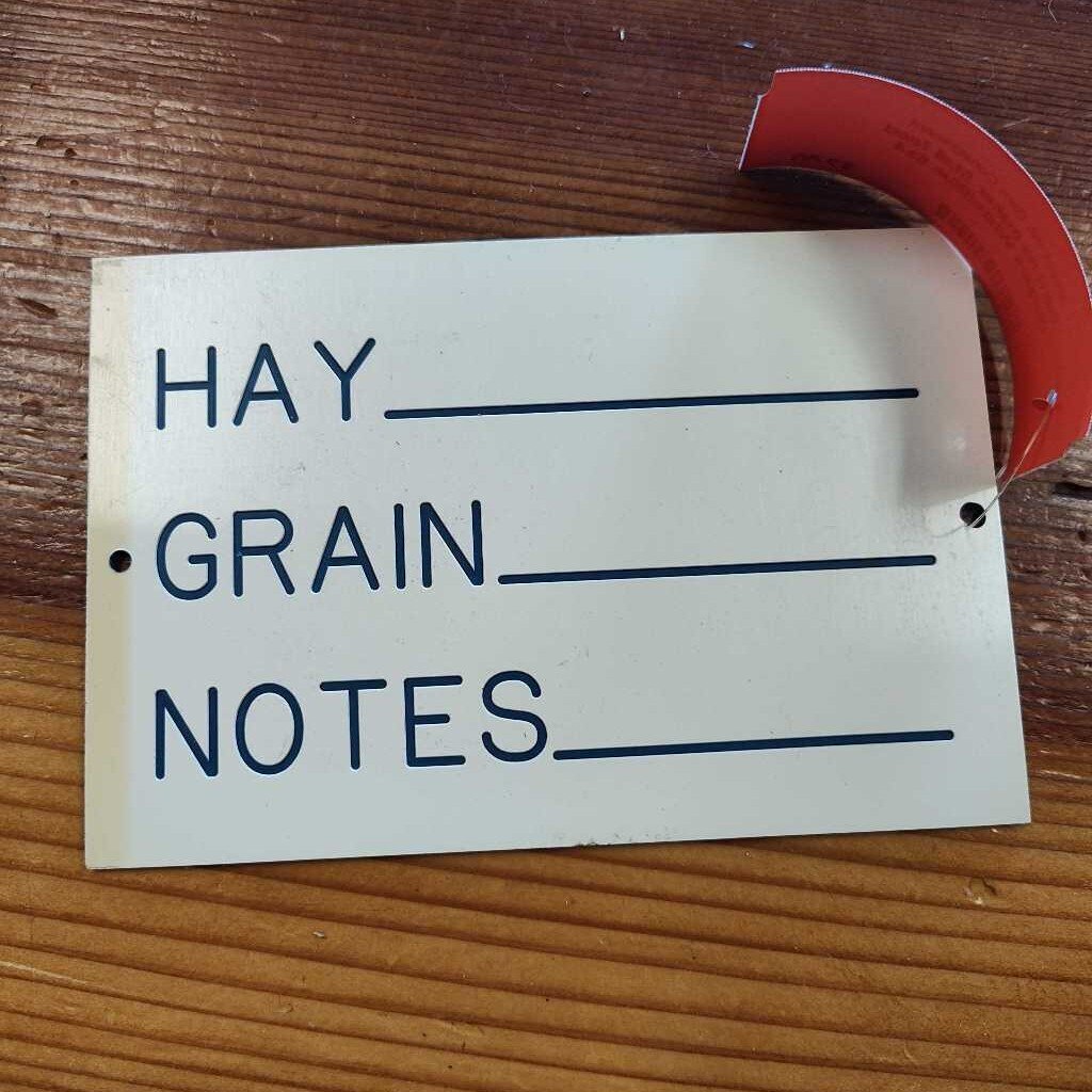 Stall feed plaques