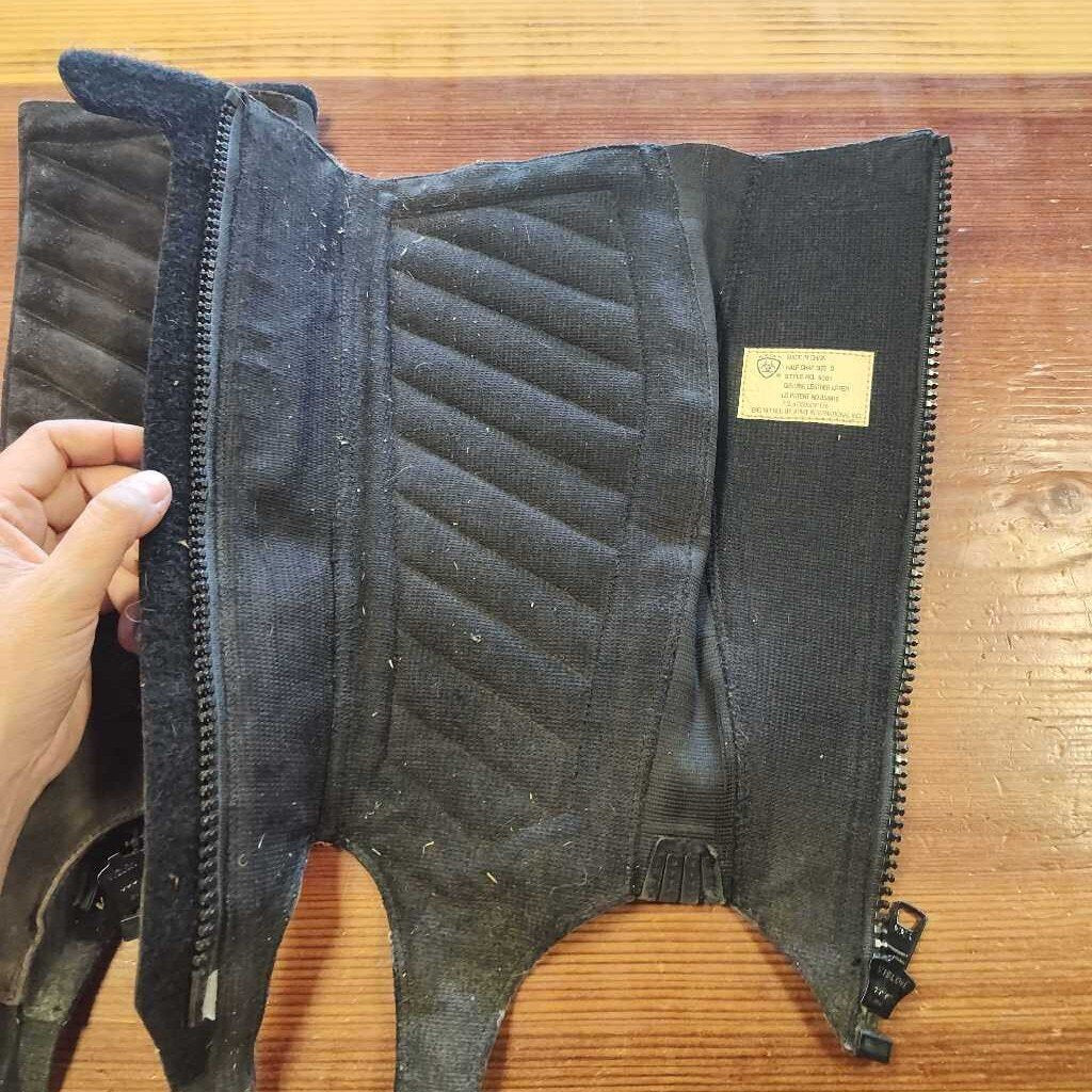 Leather side zip