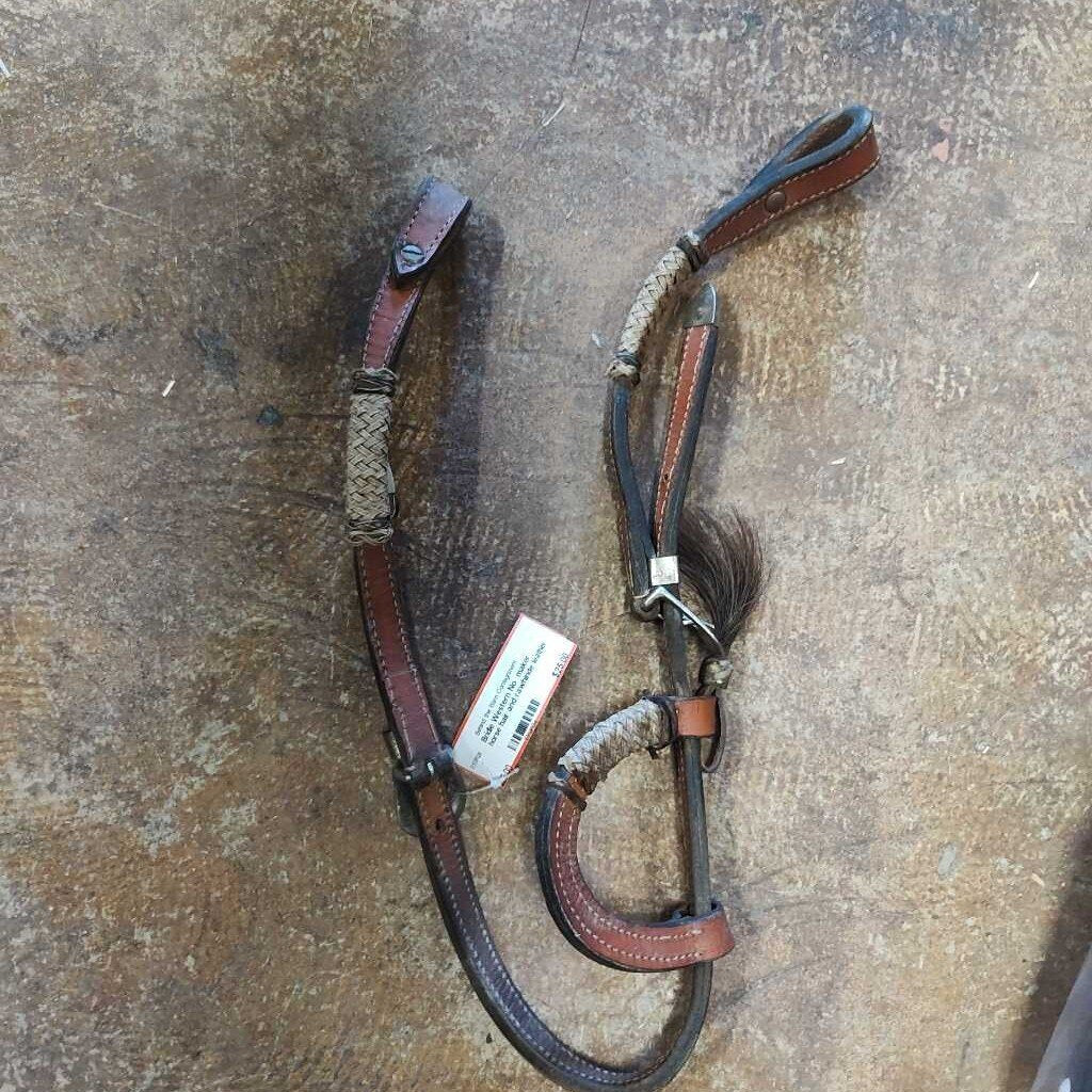 horse hair and rawhinde leather single ear