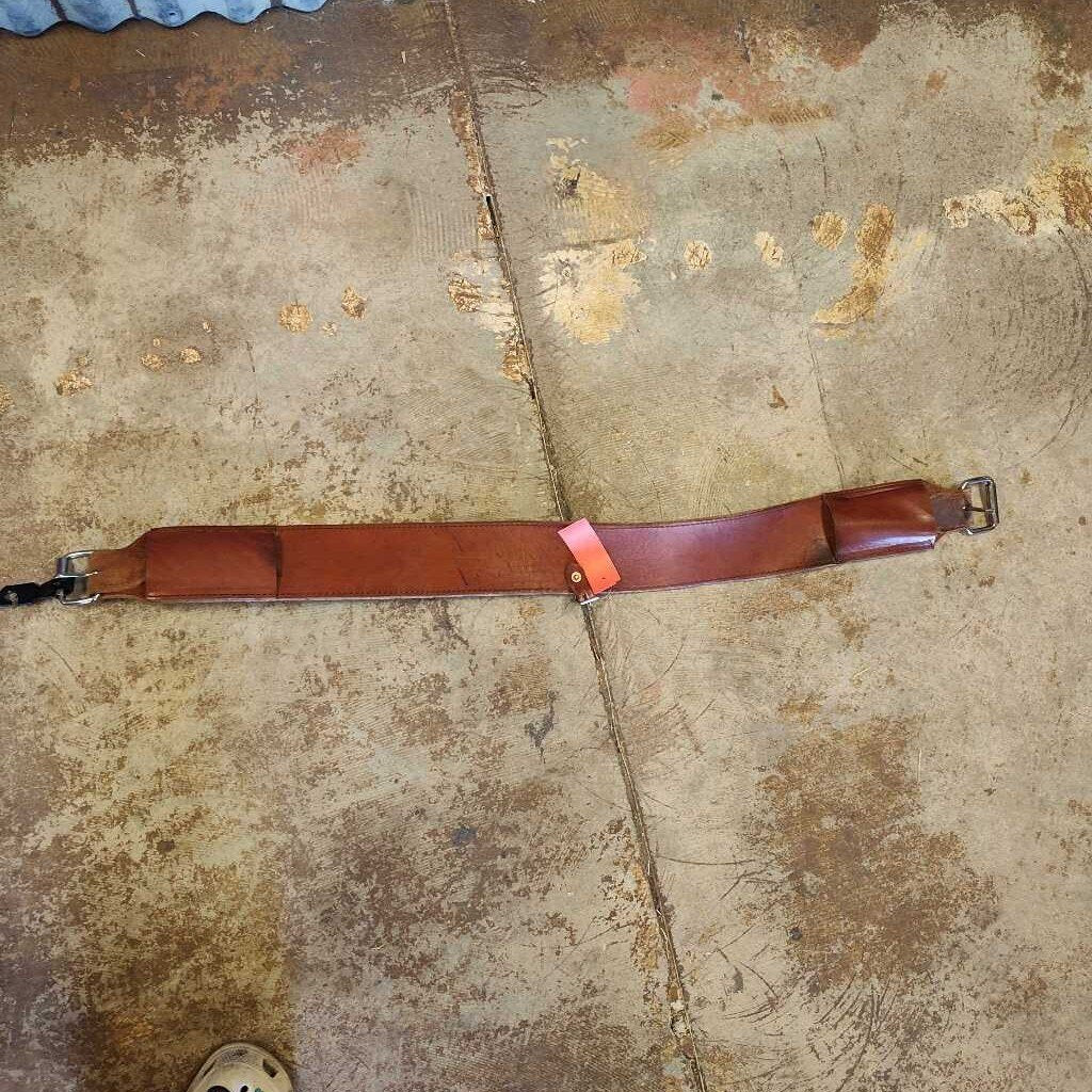 Leather back cinch