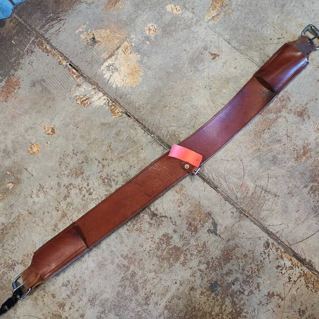 Leather back cinch