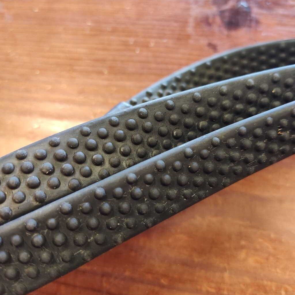 Soft rubber and leather
