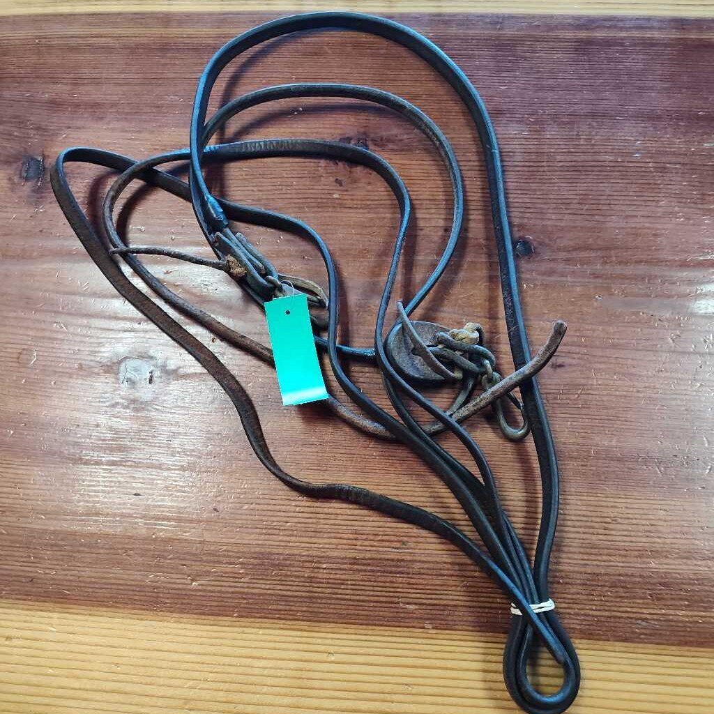 Thin leather split reins