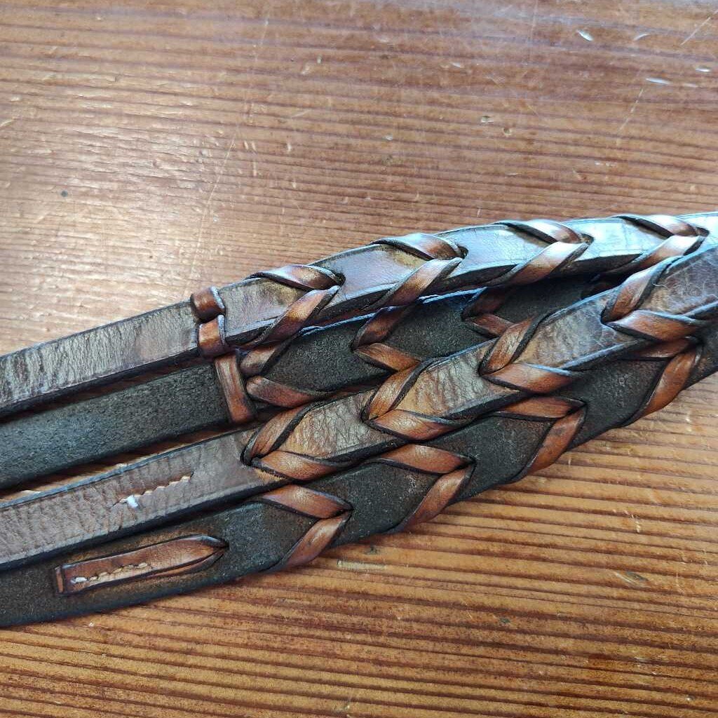 Braided english reins