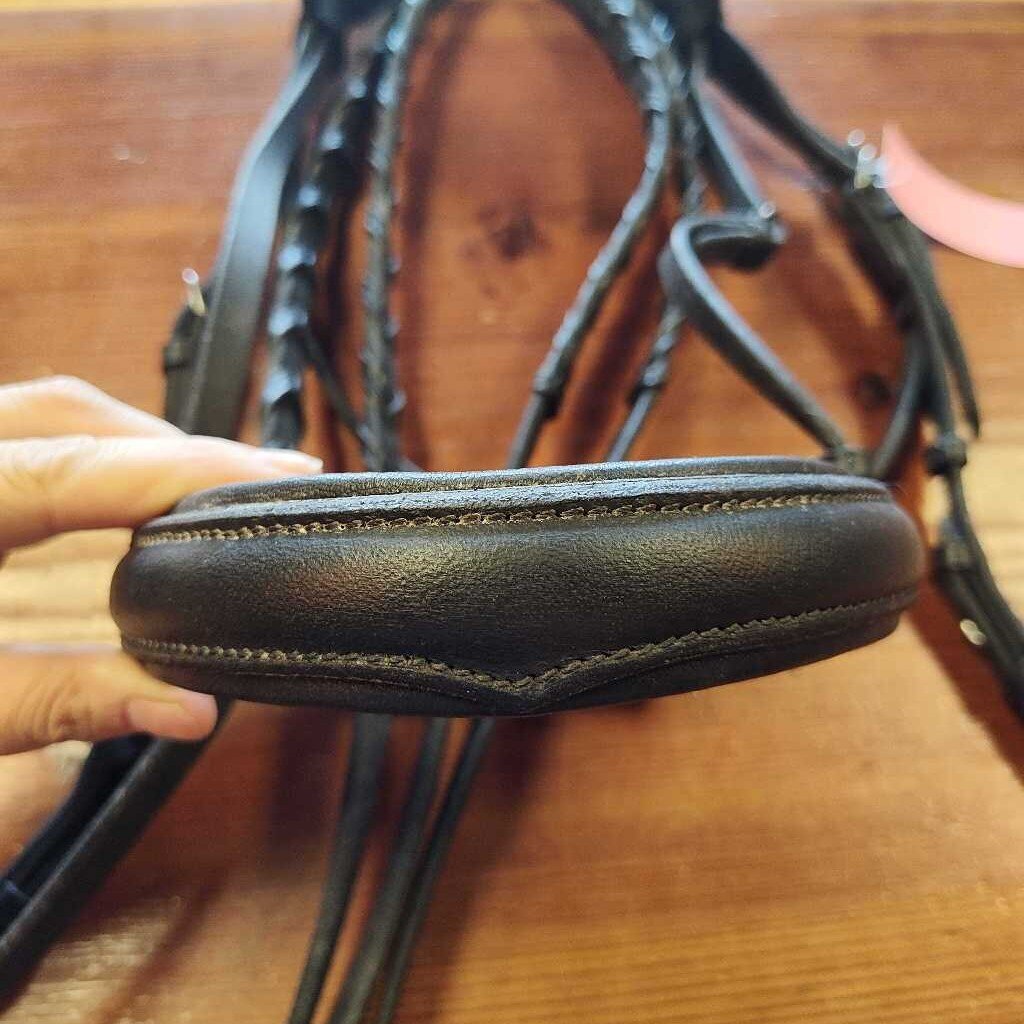 Raised/ padded heart browband with reins