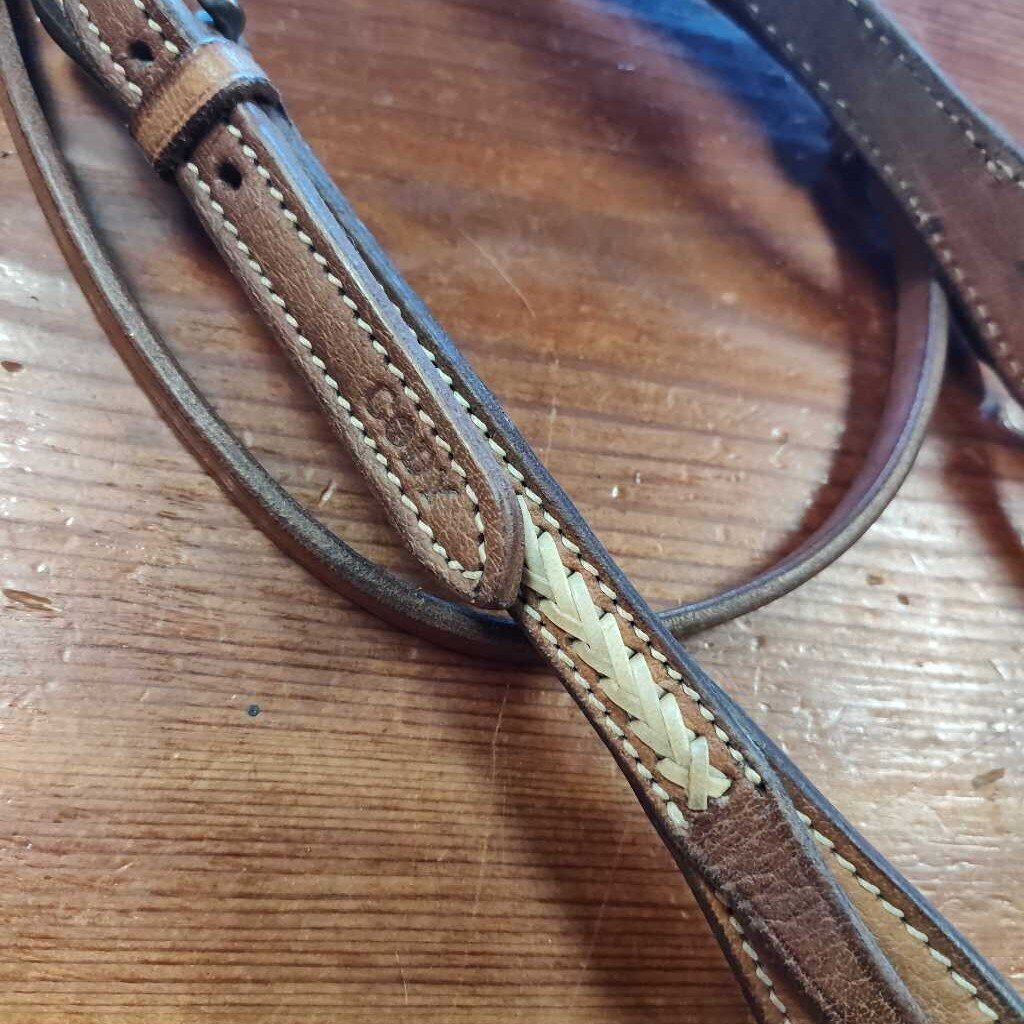Browband bridle with rawhide detail