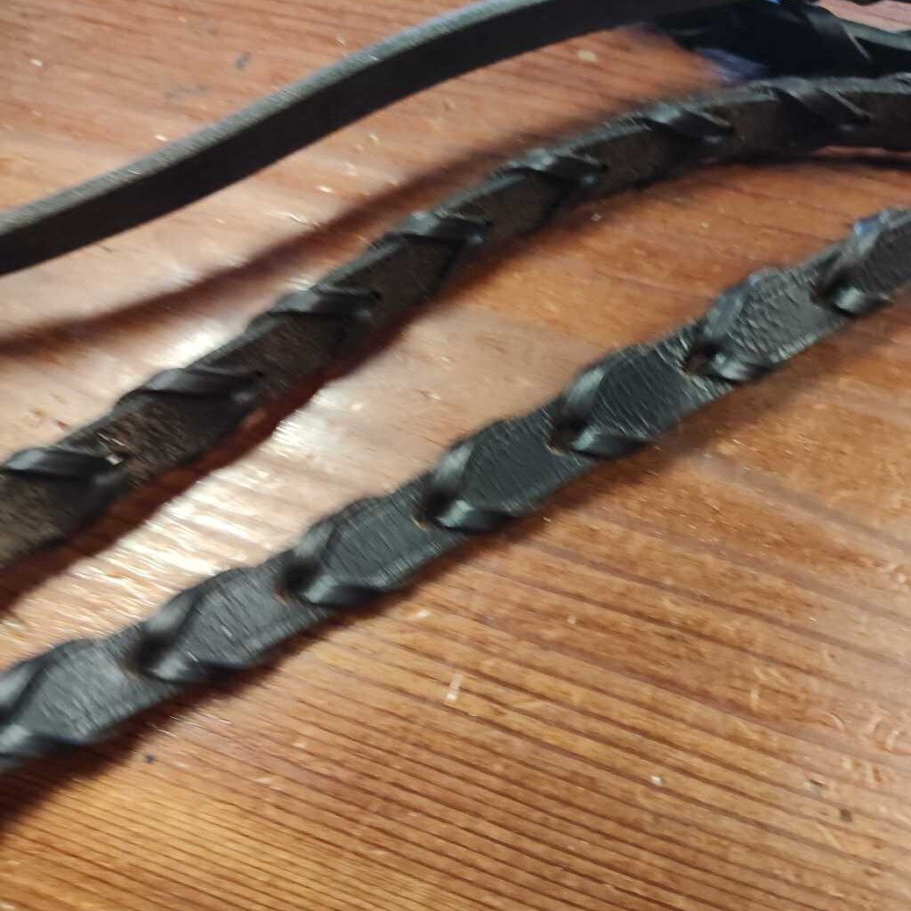 Braided english reins