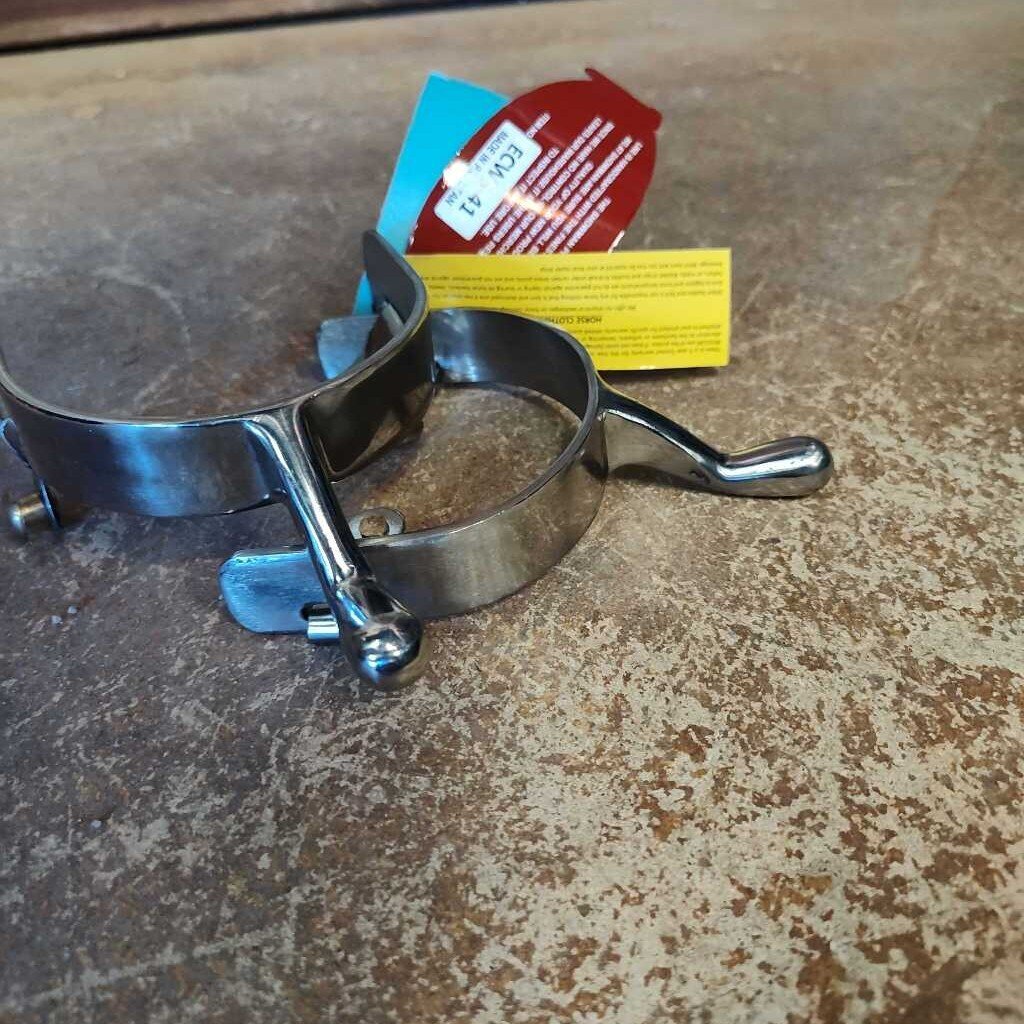 Humane spurs with brass buttons