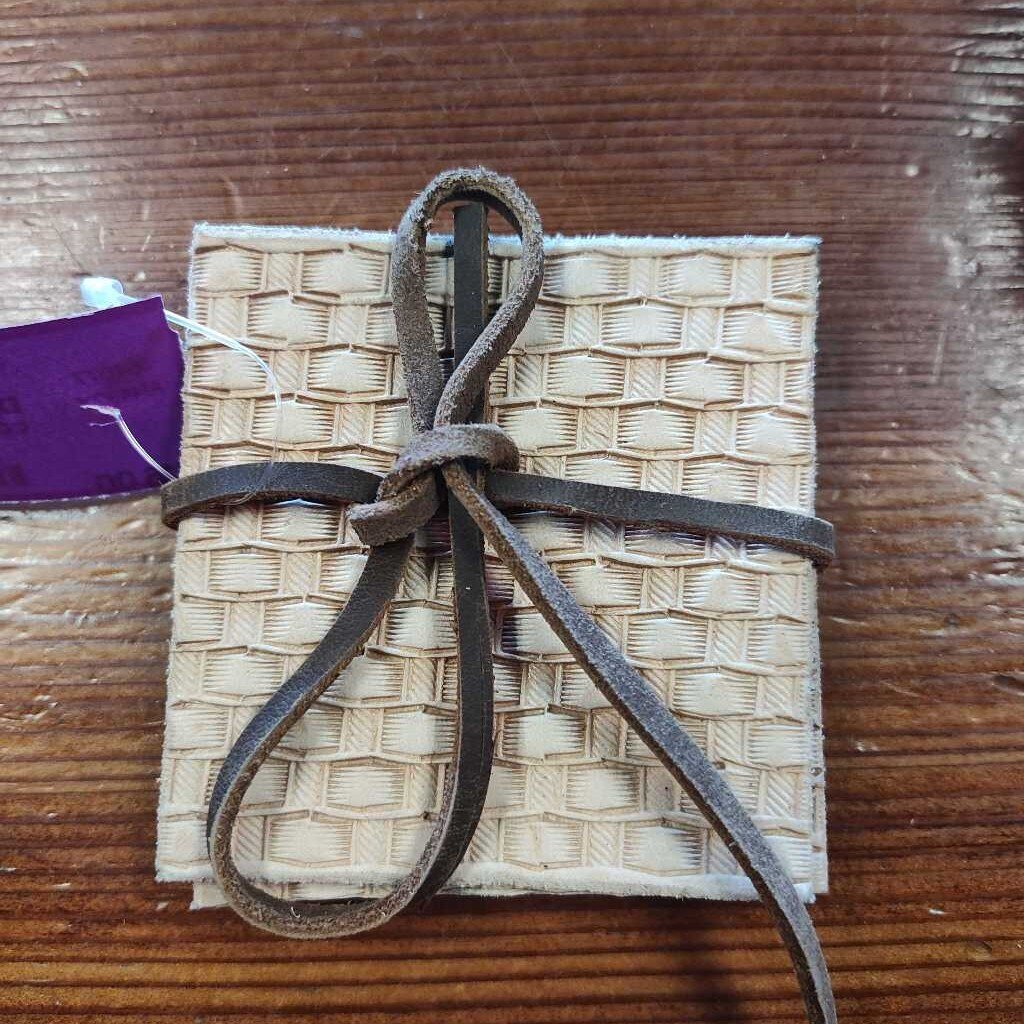 Leather coasters (set of 4)