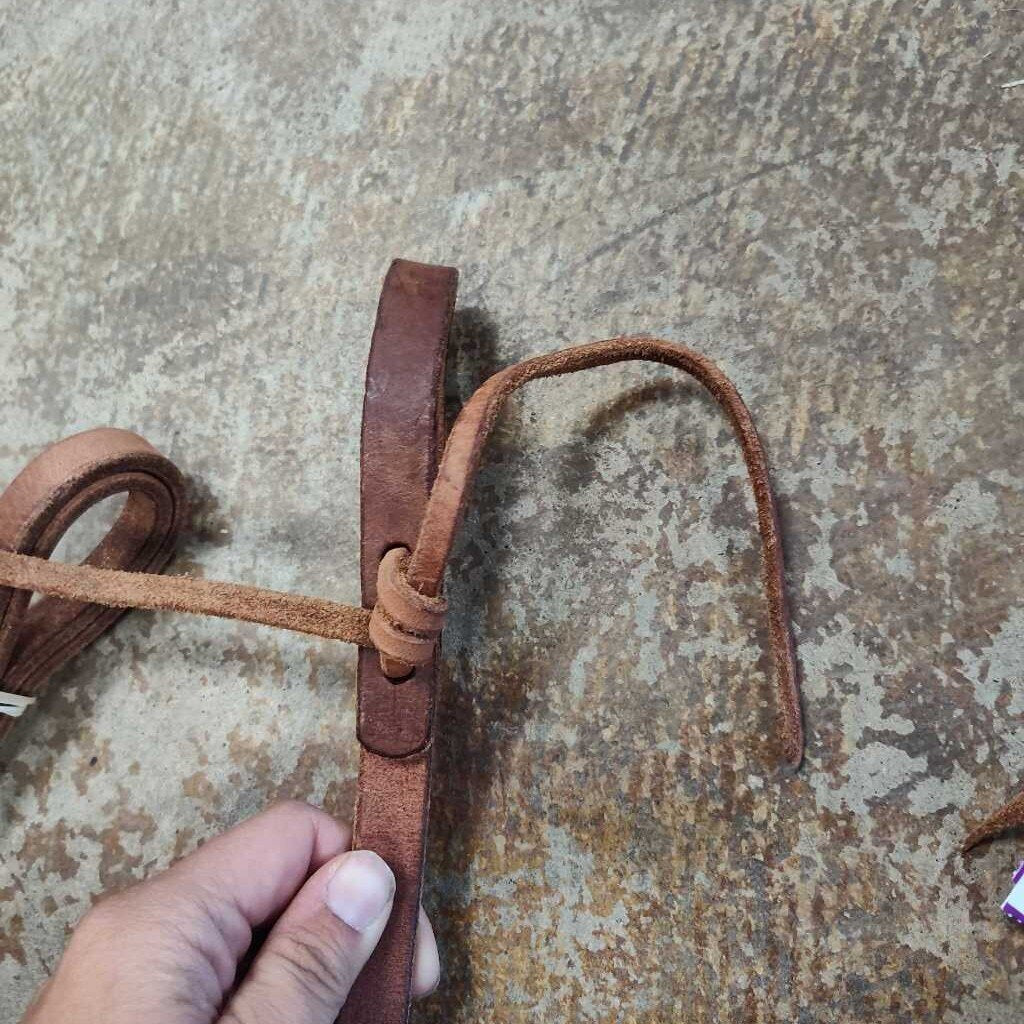 Harness leather split reins