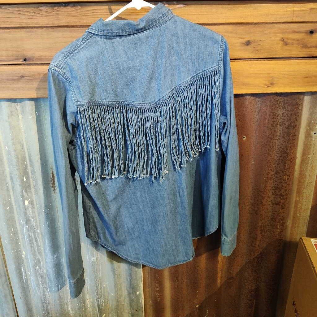 Ladies- long sleeve- fringe
