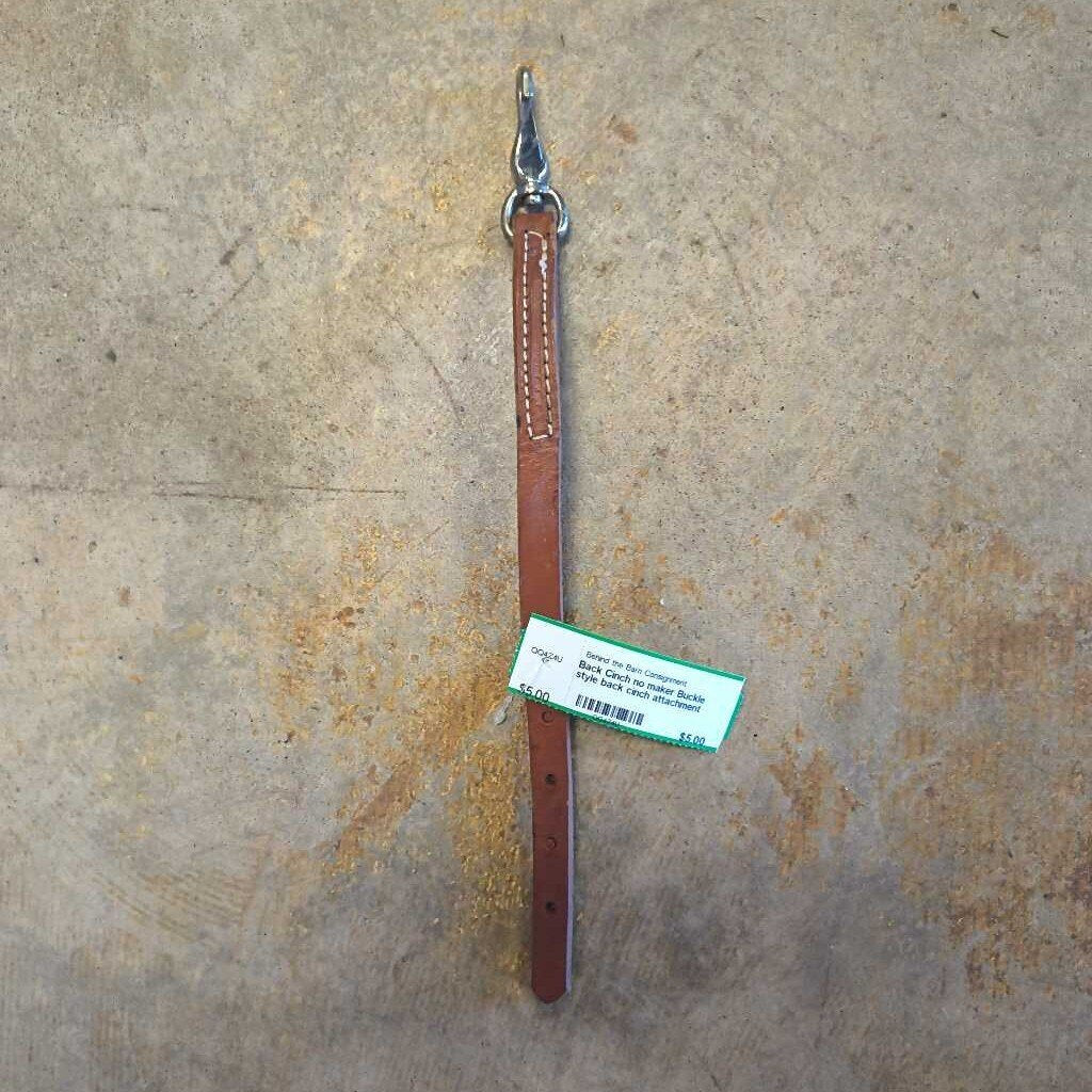 Buckle style back cinch attachment