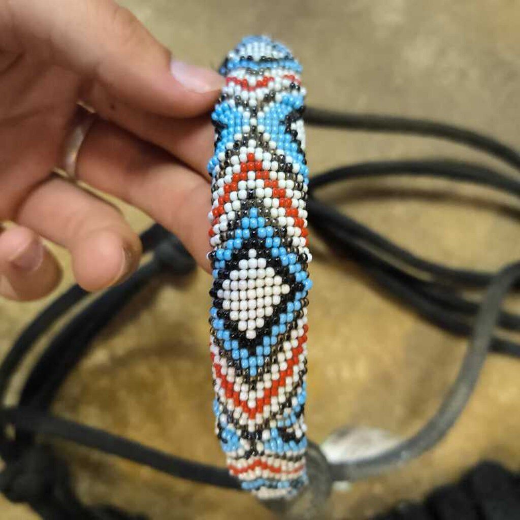 rope halter- bead details and lead