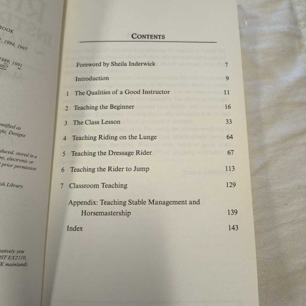 the riding instructors handbook
