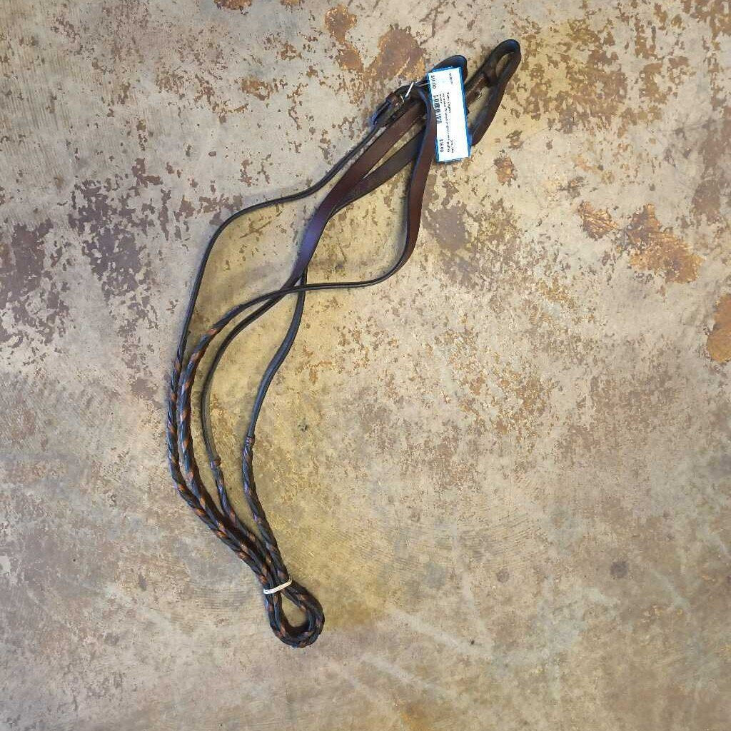 Braided english reins