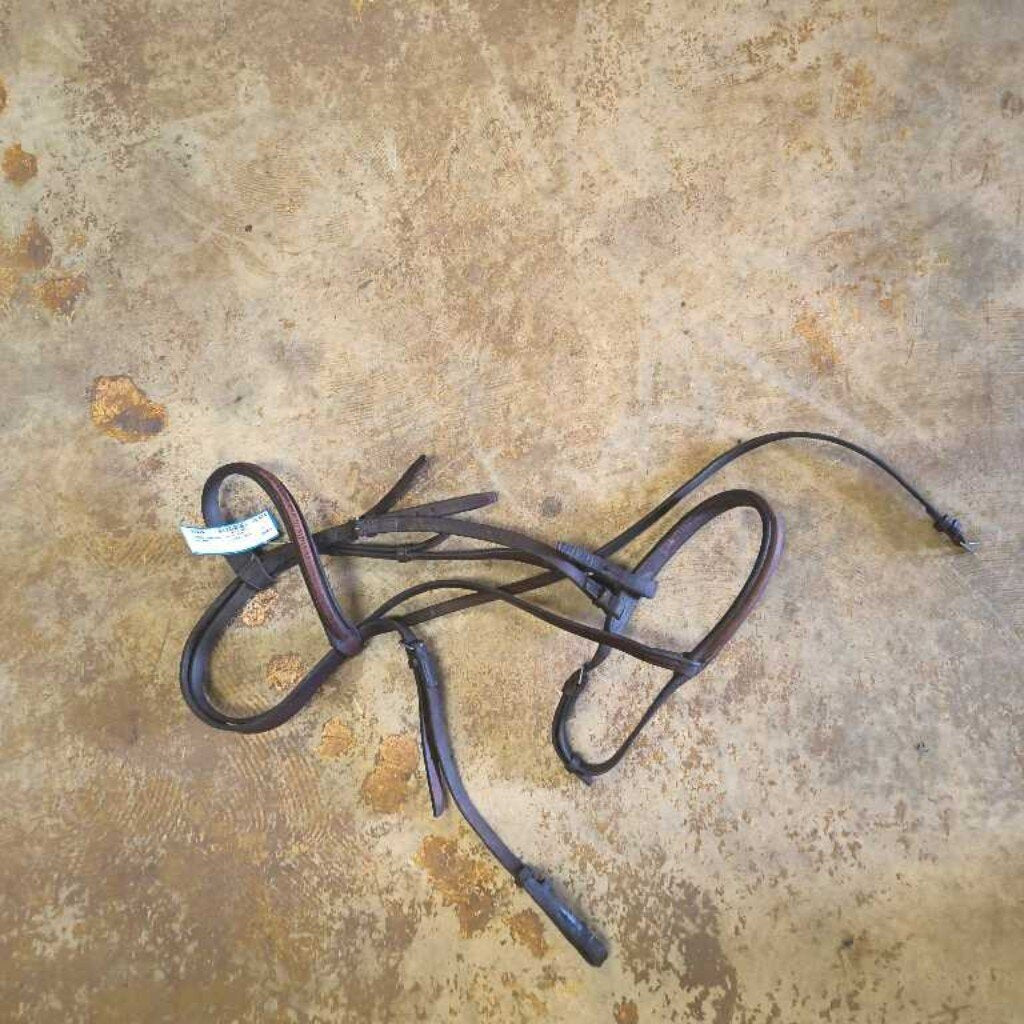leather raised hunt bridle