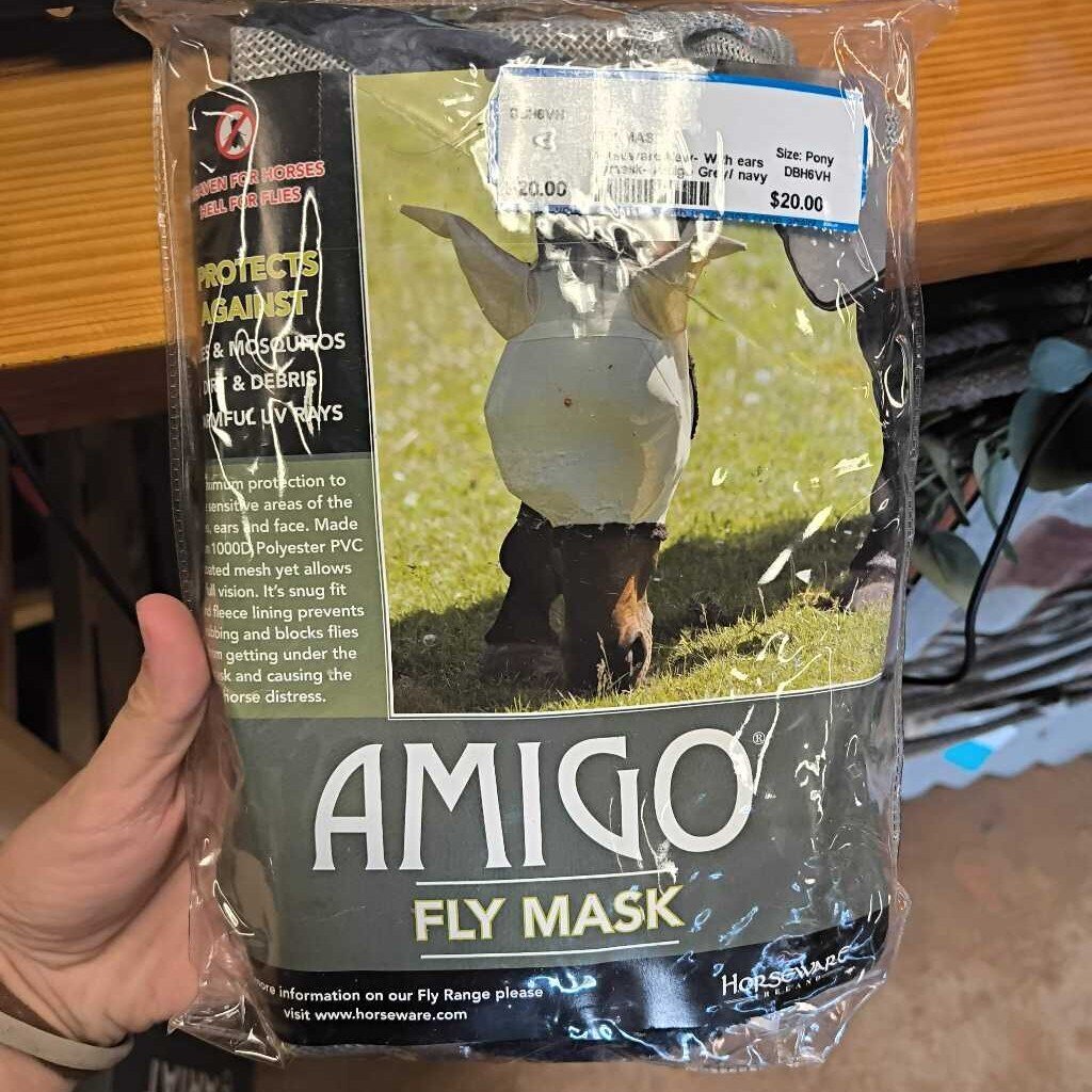 New- With ears flymask- Amigo