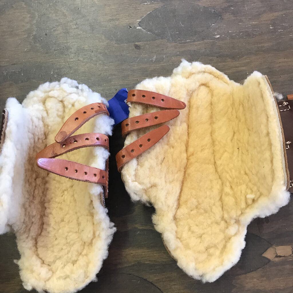 Natural Fleece/ leather