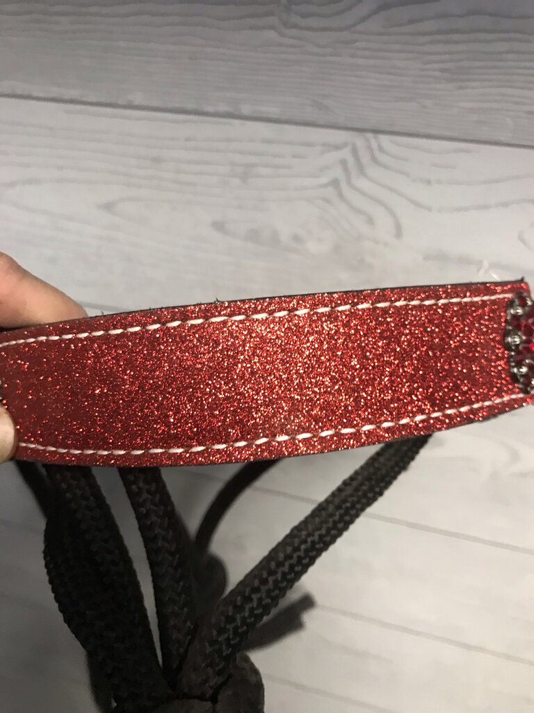 Rope- Glitter Leather Nose halter