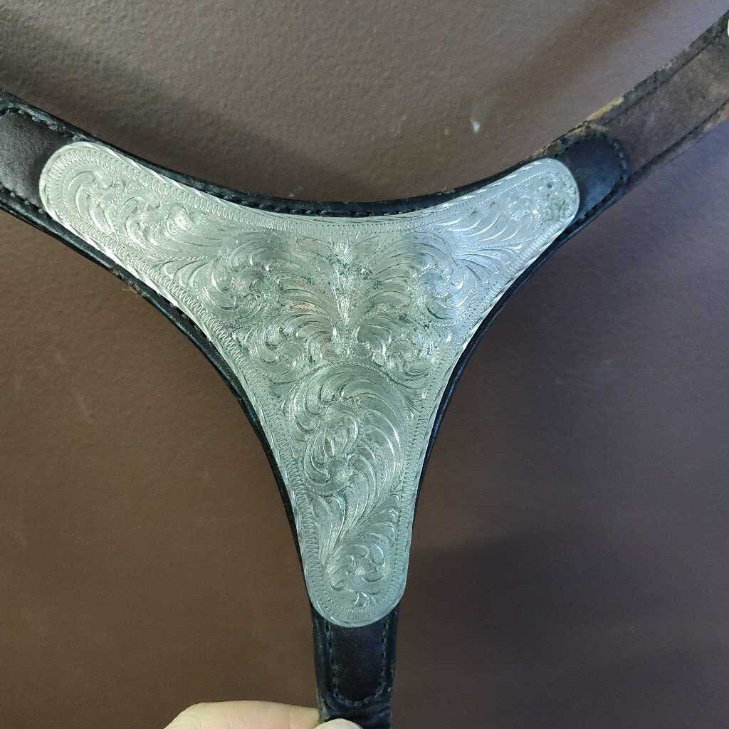 Western Breast collar with silver