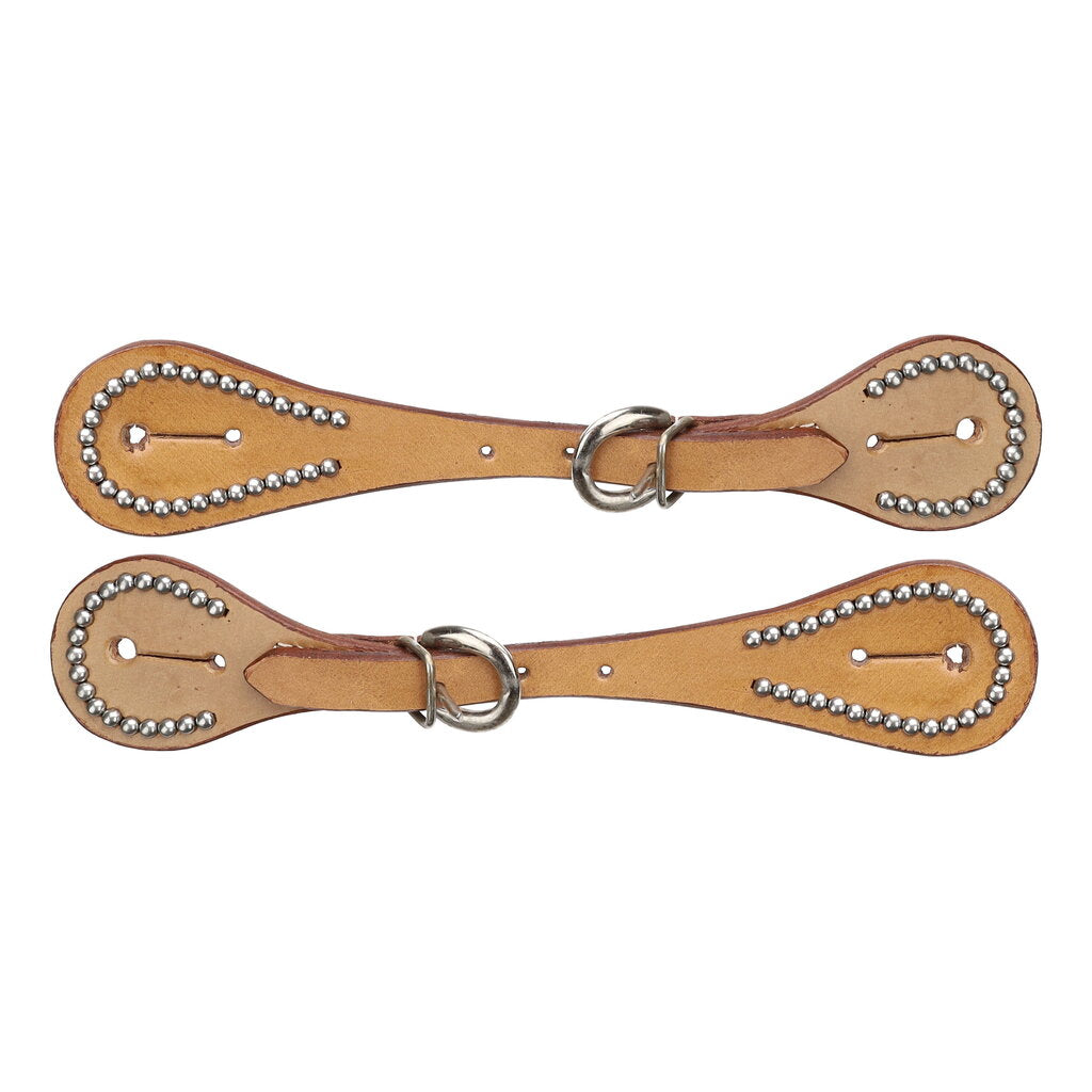 Leather Studded Silver Spur Strap