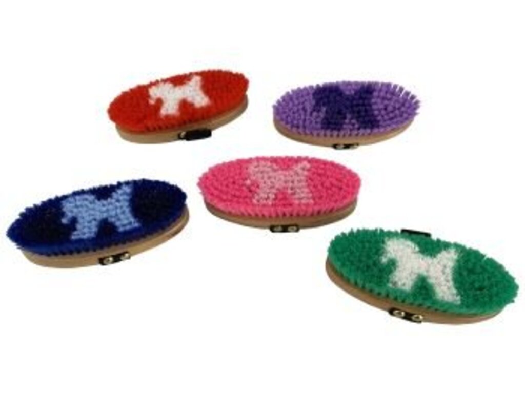 body brush with horse