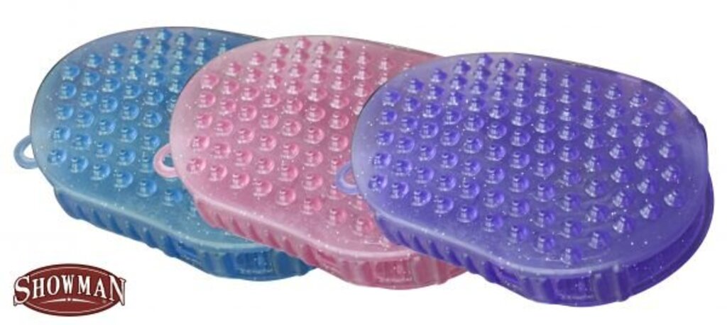 Rubber glitter curry mitt