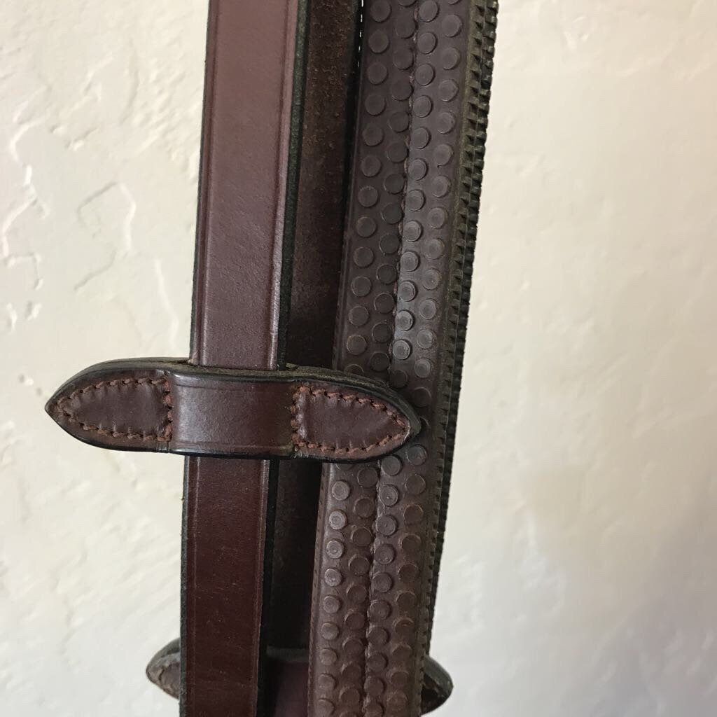 soft rubber and leather with martingale stoppers